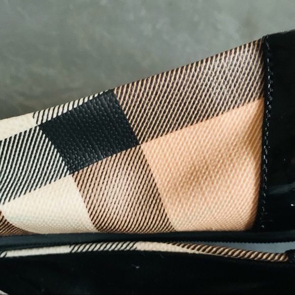 BURBERRY All leather Nova Check/Patent Leather Ballet Flats - Picture 4 of 8